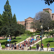 Students walking on Janss Steps