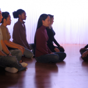 People doing yoga together