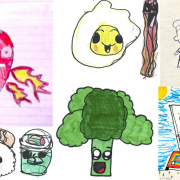 a collage of children drawings