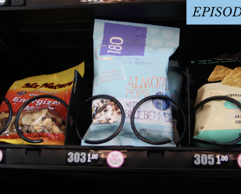 vending machine with chips and almonds and nuts