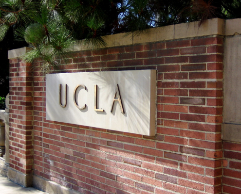 UCLA sign on campus