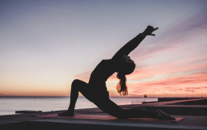 A person doing yoga