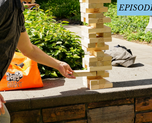 Person Playing Jenga