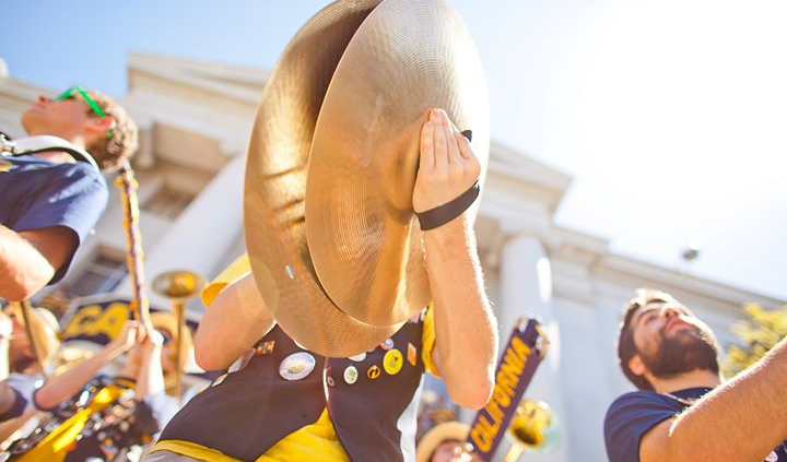 CAL band playing on UC Berkeley campus