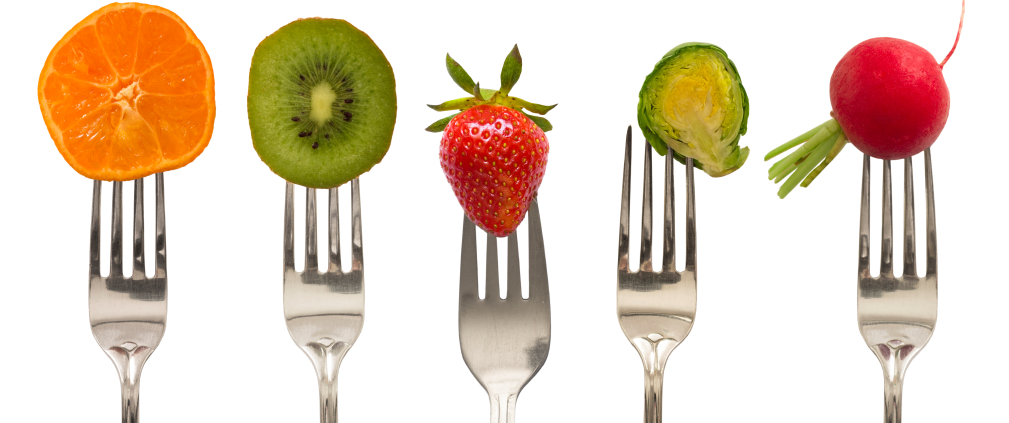 Fruits on a fork