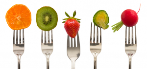 Fruits on a fork