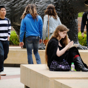 Students walking on Bruin Walk