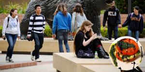 Students walking on Bruin Walk