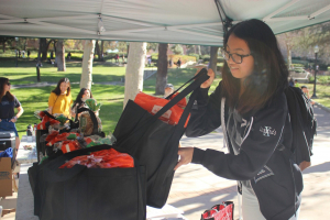 woman volunteering