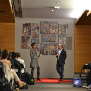 Wendy talking at an event