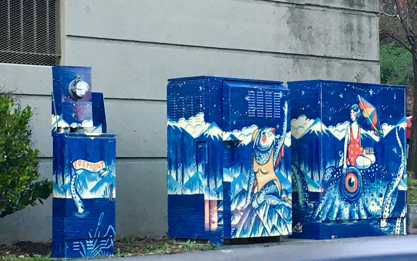 Utility boxes with art