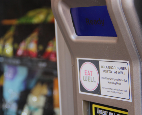 vending machine with snacks inside