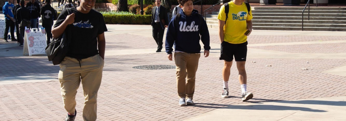 people walking on bruin walk