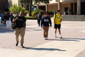 people walking on bruin walk